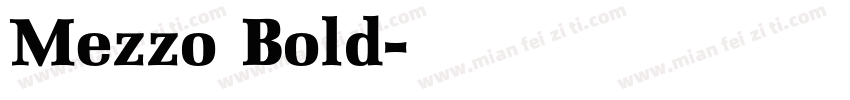 Mezzo Bold字体转换